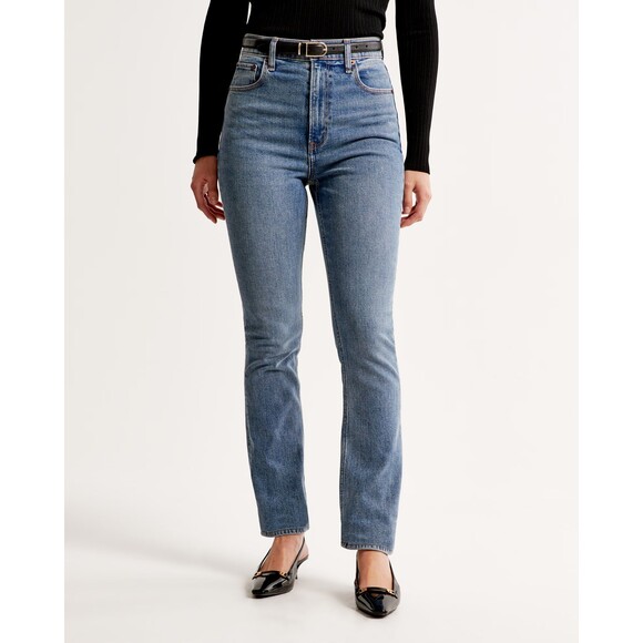 Abercrombie & Fitch Ultra High Rise 90s Slim Straight Jean NWT SIZE 31/12S - Picture 2 of 12
